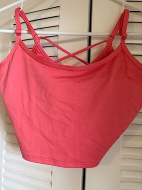 PINK Victoria's Secret Coral Pink Crisscross Strappy Bralette